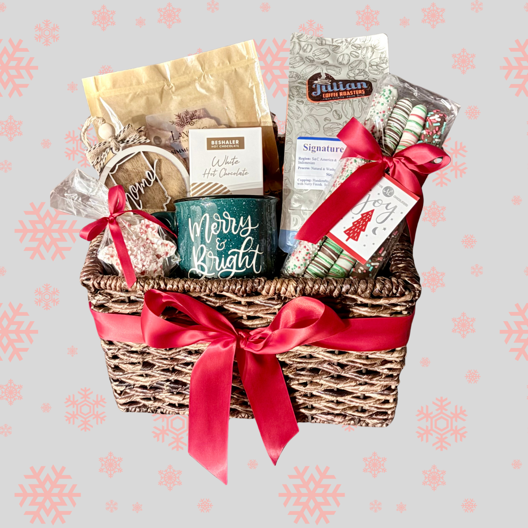 Holiday closing basket for Indiana realtors, supporting local makers.