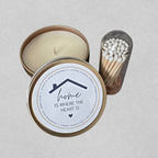 Hand Poured 6oz candle with custom label made for SD GIft Co.