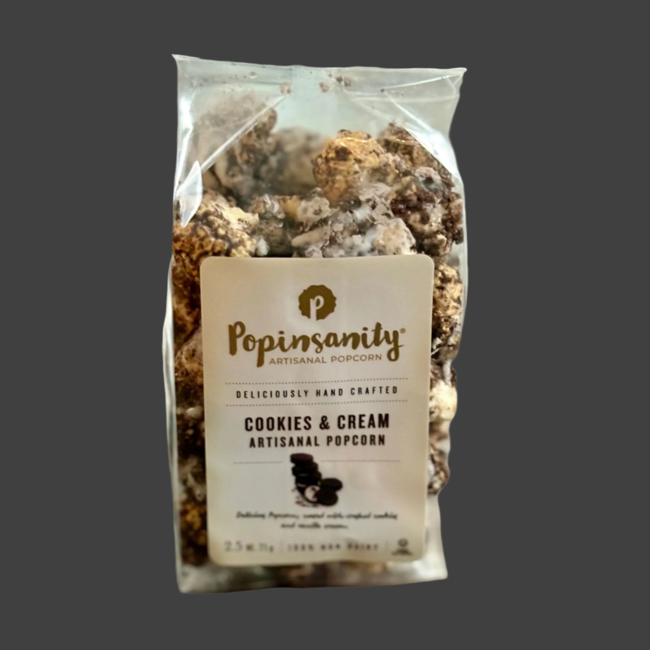 Gourmet flavored popcorn on a wooden surface