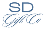SD Gift Co logo in blue on a white background