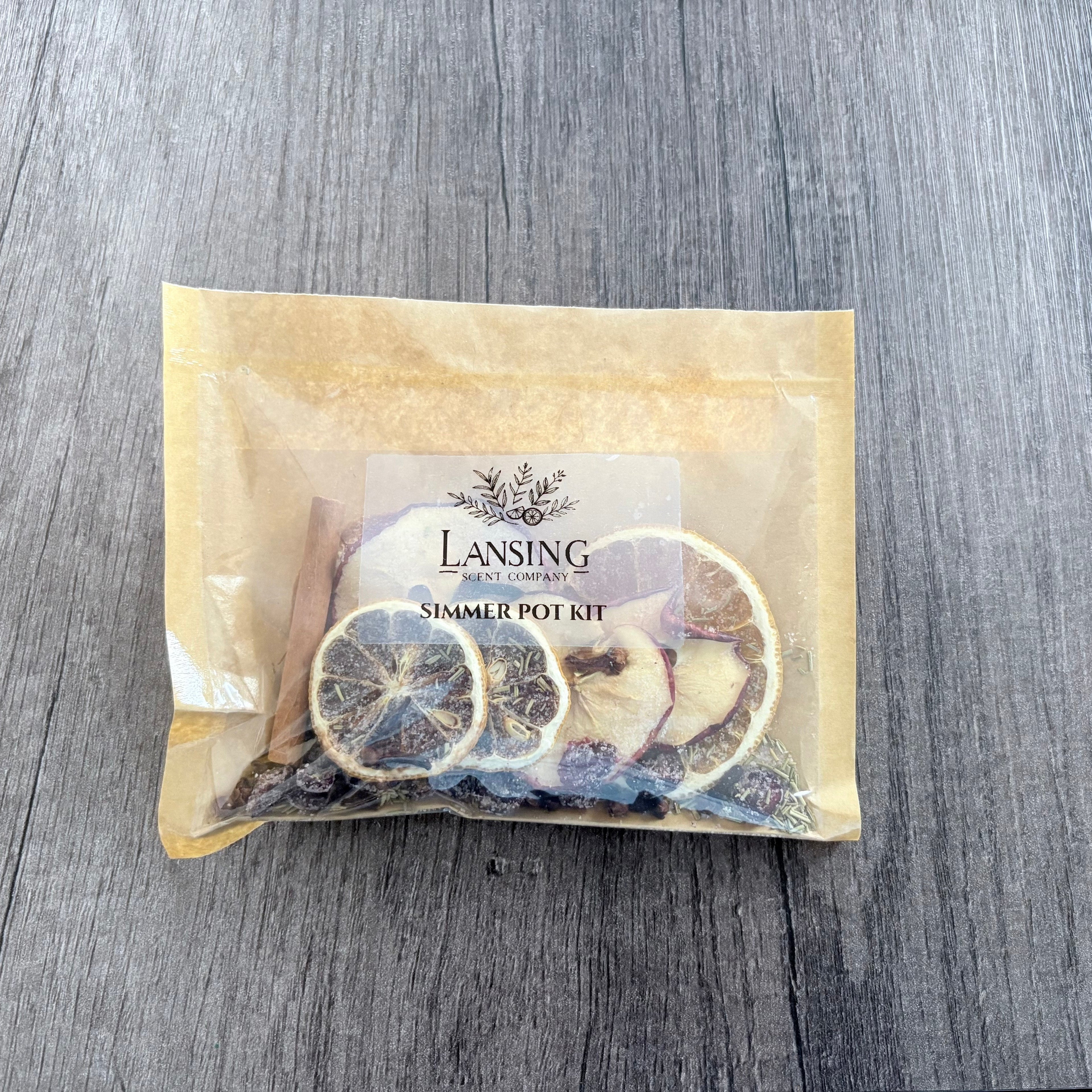 Simmer pot kit made in the Mid-West for closing gift baskets by SD Gift Co.