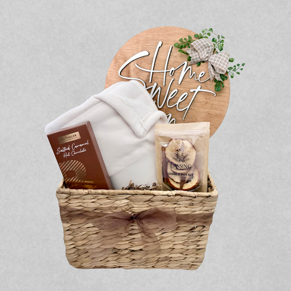 Winter closing basket for Indy realtors made by SD Gift Co.